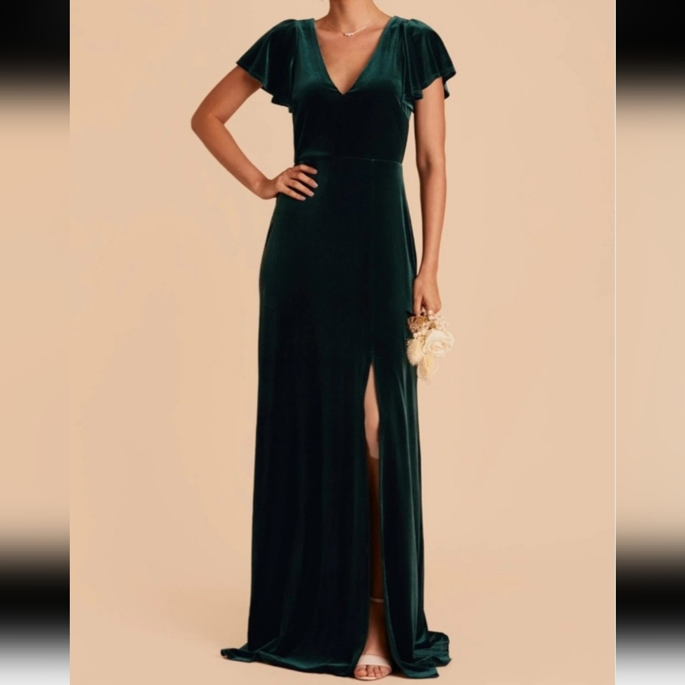 Birdy Grey Women's Size Large Emerald Velvet Hannah Dress